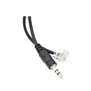 6P4C RJ11 to 3.5mm Audio Plug Headset Adapter Cable