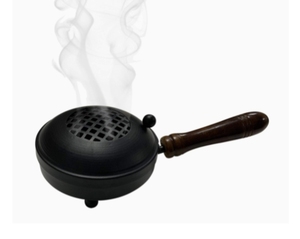 Brassworld India's <b>Polished</b> <b>Black</b> Brass Thurible with Wooden Handle Religious Model Church Supply Craft Gift Customizable Logo - Product Image 6