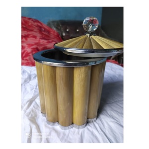 Cubo de hielo de madera grande de acero inoxidable, Cubo de champán, vino, cerveza de lujo para bar/Fiesta y tapa de madera de tamaño personalizado - Product Image 2