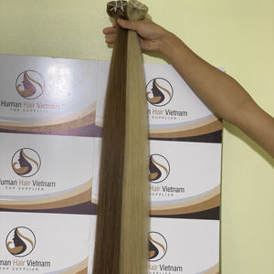 Cabello humano liso de doble trama, seda, grado al por mayor, 12A #6 y #60, extensión de cabello de Color suave y suave - Product Image 1