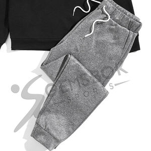 Conjunto de chándal con capucha informal para mujer, sudadera con gráfico de letras de patrón sólido y pantalones de chándal con cintura con cordón, venta al por mayor - Product Image 4