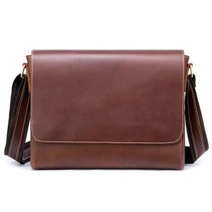 Genuine <b>Leather</b> Messenger Shoulder Crossbody for Men Female Hand Bag Fashion MBF-0401 - Product Image 1