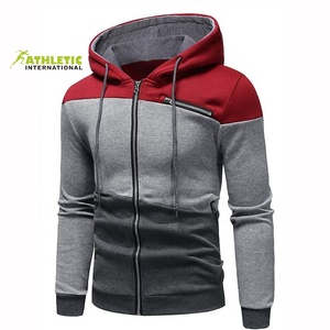 Sweat-shirt à capuche en molleton avec fermeture à glissière complète pour hommes conception de logo personnalisé de haute qualité à prix abordable sweats à capuche de gymnastique d'hiver de couleur personnalisée - Product Image 1