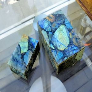Madagascar Labradorite Slab <b>Large</b> Natural Stone Free Form Gemstone Multi Color Bulk Wholesale Supplier <b>Gift</b> <b>Box</b> Packaging Item - Product Image 6