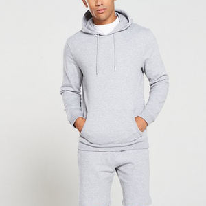 Conjunto Deportivo de Sudadera con Capucha Holgada y Pantalones Deportivos de Felpa de Algodón Grueso para Hombre - Product Image 1