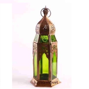 Lanterne de porte marocaine décorative en métal et verre, finition antique, nouveau design, faite à la main, écologique, pour Noël, anniversaire, Pâques - Product Image 2