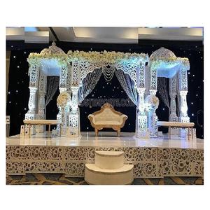 Decoración de escenario de boda de lujo asiático Atlanta Color personalizado estilo moderno marroquí y Occidental fibra de vidrio decoración de eventos duradera - Product Image 1