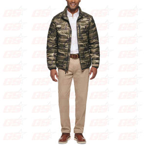 Highs Quality <b>Men's</b> Black Puffer <b>Coat</b> Long Down Camo Jacket - Product Image 5