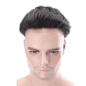 Bán Buôn Người Đàn Ông Của Pháp Ren Phía Trước Đôi Tóc Giả Tóc Giả Tự Nhiên Trinh Ấn Độ Remy Tóc PU Kỹ Thuật Sóng Phong Cách Thay Thế Hệ Thống - Product Image 5