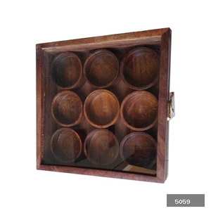 Caja de madera natural personalizada para especias, contenedor para casa, restaurante, hotel, de la India - Product Image 3