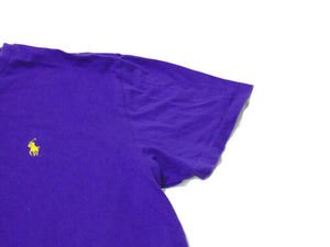 T-Shirt manches courtes ras du cou pour homme, haut en coton violet, col montant, M - Product Image 3