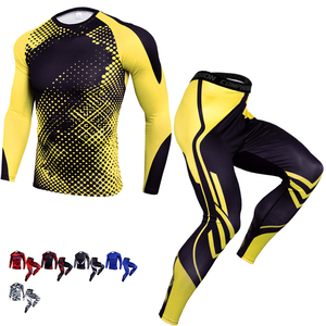 Wholesale Compression Pants Shirt Top Long Sleeve <b>Jacket</b> Set Suit Face Cover Gym Fitness Sets 5Pcs Men's <b>Workout</b> Clothes - Product Image 5