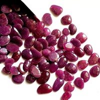 Rubis dos Facettes Plat Coupe Pierres Précieuses Cabochon Faire Bijoux Boucle D'oreille Grossiste Prix Par Carat naturel bonne qualité