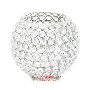 Portavelas de cristal para decoraciones de mesa, candelabro hecho a mano de cristal para decoración de iluminación de boda - Product Image 1