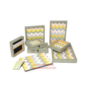 Plateau rectangulaire en bois MDF écologique, Design personnalisé, pour le café et les Fruits - Product Image 3