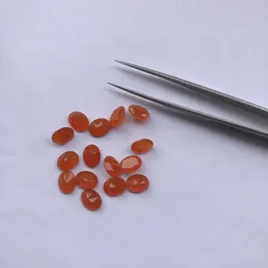 Piedras Preciosas Sueltas de Cornalina Natural de 8mm y 10mm, Corte Ovalado Facetado, Semipreciosas para Joyería, Calidad AAA, Venta en Línea, Alibaba - Product Image 1