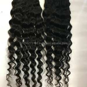 Extensiones de cabello ondulado, cabello natural indio, cabello humano Remy virgen, máquina de ondas rectas sedosas, trama Doble - Product Image 5