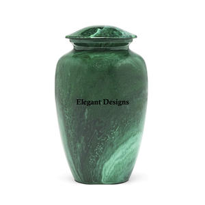 Urna de cremación de diseñador antiguo de color amarillo hecha a mano al por mayor urna elegante diseñador clásico urna de cremación de lujo de venta rápida - Product Image 2