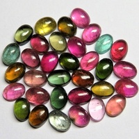 Natürliche Qualität Mehrfarbiger Turmalin Lose Cabochon Oval Form Einfacher Schmuck für Halskette/Armband Großhandels preis