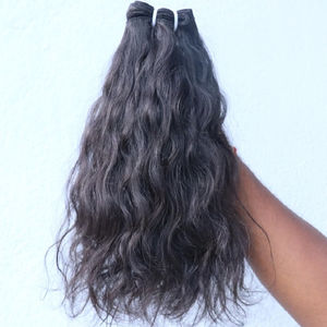 Extensiones de cabello humano Remy 100% sin procesar, precio al por mayor, cutícula virgen suave alineada, pelos ondulados de templo, suavidad de las manos - Product Image 1