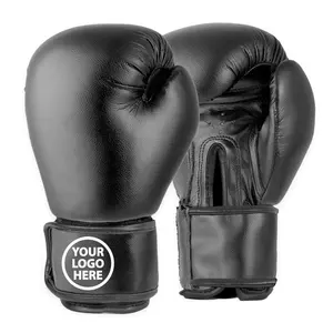 Promotion Design Boxing gloves 12oz Black Sialkot Boxing Gloves by (Athletic International verified gold member)