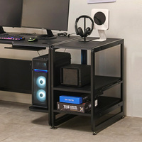 Bureau de jeu pour PC gamer, grand bureau de travail, style racing, extensible, hauteur réglable, imperméable, durable, structure métallique robuste