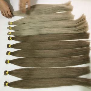 Extensions de cheveux humains Remy 100% humains, sans enchevêtrement, à Double dessin, extrémité épaisse, en vrac, provenant du Vietnam - Product Image 4