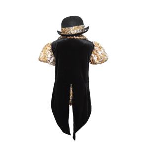 Bellissimo e Sensuale Frac Nero e Oro da Ballo per Donne <span class=keywords><strong>Jazz</strong></span> - Product Image 4