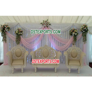 Meuble de mariage indien sculpté à la main, sculpté à la main, avec des perles, nouveau modèle - Product Image 1