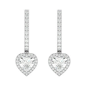 Pendientes de diamantes de diseño clásico al mejor precio en oro blanco de 10K con un elegante embalaje de regalo para una presentación perfecta - Product Image 1