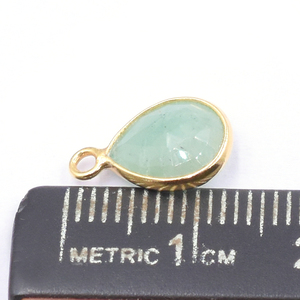 จี้925รูปลูกแพร์ Amazonite ชุบทองทำเครื่องประดับแฮนด์เมด - Product Image 2