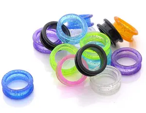 Silicone rings Hair Scissors Pet Scissors Universal Silicone Finger Rings 15 colors shiny finish