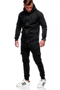 Ensemble de survêtement épais en molleton à col montant et coupe oversize pour homme, sweat-shirt chaud grande taille pour couple, idéal pour l'automne - Product Image 6
