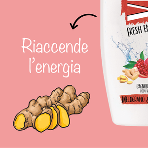 BATH FOAM VIDAL 500 ML <b>FRESH</b> ENERGY POMEGRANATE & <b>GINGER</b> - Product Image 5