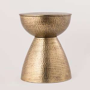 Table de meuble en aluminium finition laiton Antique, 10 pièces, Table latérale, couleur laiton Antique, salon parfait - Product Image 2