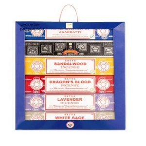 Paquete de colección de varitas de incienso SATYA NAG CHAMPA Paquete de varitas de incienso Satya Nag Champa Paquete de regalo de la India - Product Image 1
