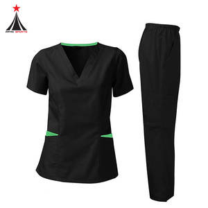 Meilleure vente durable en forme de col en V respirant Scrubs d'hôpital unisexe uniforme d'infirmière modèle OEM infirmière - Product Image 2