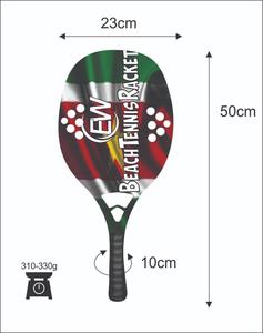 Raquettes de beach tennis sur mesure pour padel/spaddle, logos personnalisés, combinaisons de couleurs, poignée en fibre de carbone, face de 22 mm, poids 320-340 g - Product Image 2