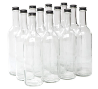 Bouteille en verre transparent pour vin de 750 ml de North Mountain Supply