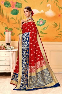 Saris en soie d'art prix de gros vêtements ethniques ethniques - Product Image 4