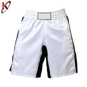 Short de fitness Muay Thai blanc confortable vêtements de poing thaïlandais de grande taille pour la boxe MMA pour les arts martiaux - Product Image 4