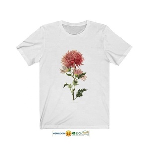 Camiseta de Cuello Redondo para Mujer, Talla Grande, Ecológica, Compresible, Antipilling, Transpirable, de Secado Rápido, Informal, Estampada, 100% Algodón - Product Image 3
