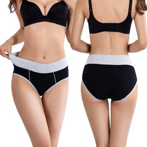 Womens High Waist <b>Underwear</b> Cotton Briefs Tummy Control Mid-Rise Panties Soft Comfortable Lightweight Everyday <b>Shapewear</b> - Product Image 1
