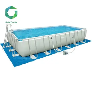 Gaia wholesale 1000d retractable pvc coated fabric waterproof tarpaulin for mini water pool of family use