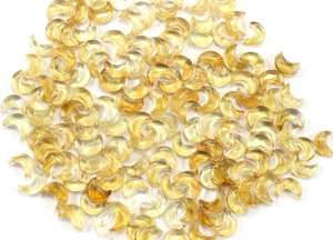 Vente en gros de cabochons en citrine jaune naturelle de 5 pièces en forme de lune lisse pour bijoux en pierre de naissance de novembre - Product Image 2