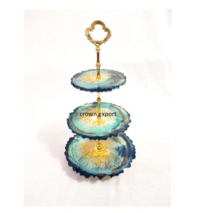 Galvanized iron two tier cake stand with handle decorative farmhouse collection for wedding and birthday parties premium - Product Image 4