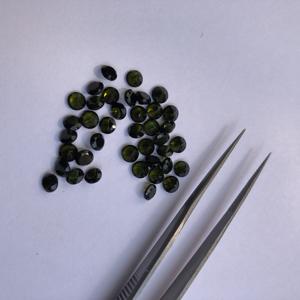 2mm 4mm 6mm Tourmaline verte naturelle pierre à facettes coupe ronde pierre précieuse en vrac semi-précieuse pour la fabrication de bijoux meilleur prix d'usine - Product Image 1