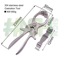 Pince de castration de type Burdizzo - Émasculateur pour bétail, agneau, vache, chèvre, pince de castration pour agneaux, chèvre, vache