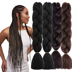 wholesale 24 inch Ombre Color Synthetic Hair Braids yaki Wholesale Jumbo Braiding Hair Extensions for black woman