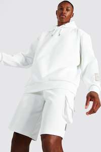 Chándal de algodón informal para hombre, ropa deportiva de verano para correr con pantalones cortos tejidos, chándal liso de verano, venta al por mayor - Product Image 3